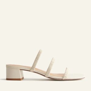 Assunta Strappy Block Heel Mule in Almond